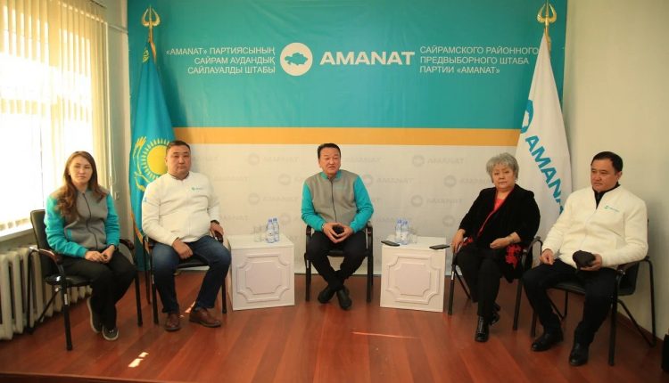 «AMANAT»: САЙРАМДА САЙЛАУАЛДЫ ҮГІТ ЖҰМЫСТАРЫ ЖҮРГІЗІЛДІ