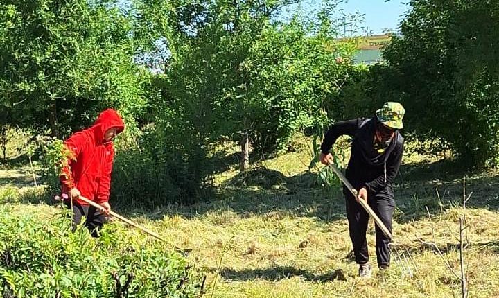 «ТАЗА ҚАЗАҚСТАН»: В АБАЙСКОМ РАЙОНЕ ПРОВЕЛИ РАБОТУ ПО УБОРКЕ СКВЕРА